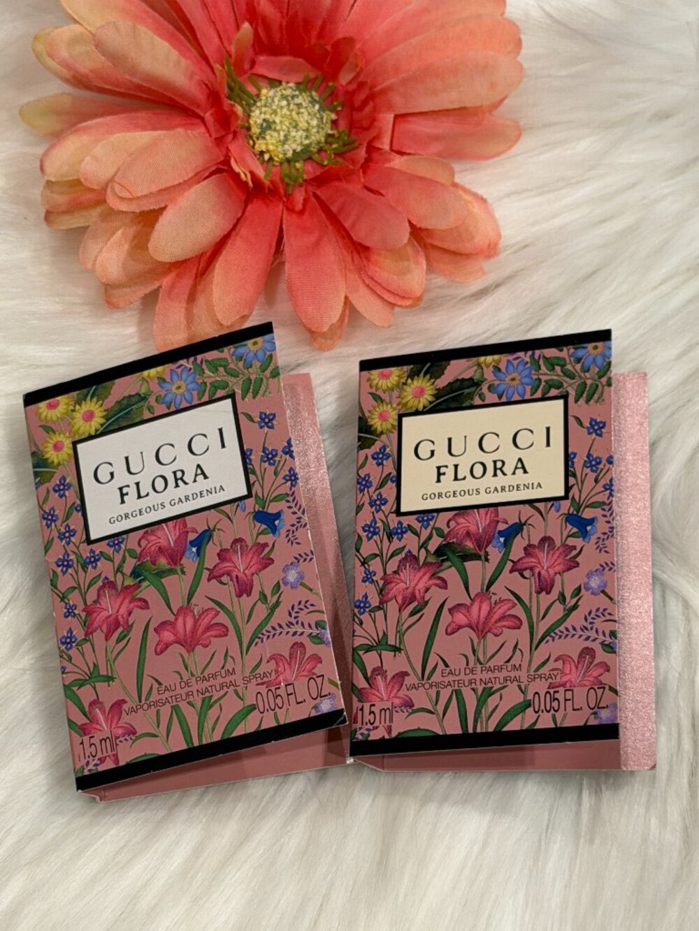 🎁5 For $25 Gucci Flora Gorgeous Gardenia 1.5 ml Sample Spray Bundle of 2X